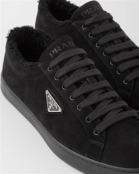 prada mens suede sneakers|men's Prada sneakers on clearance.